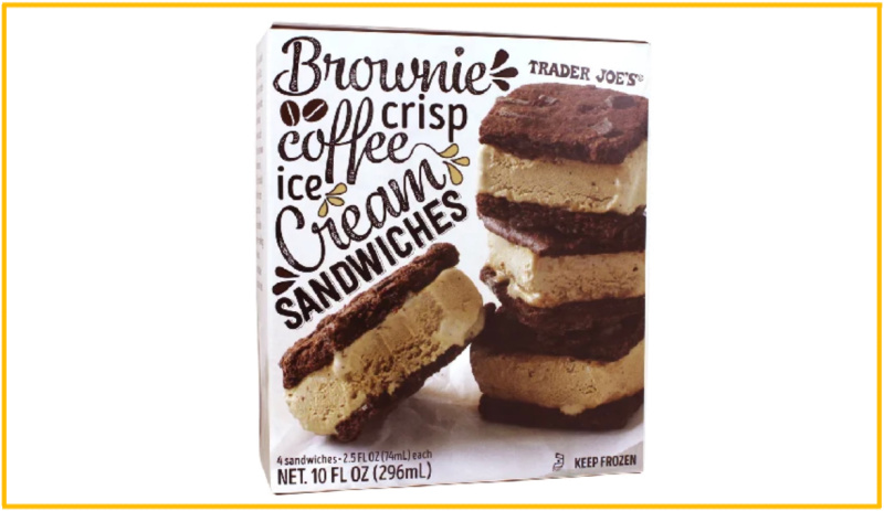Trader Joe's Brownie crisp coffee ice cream sandwiches
