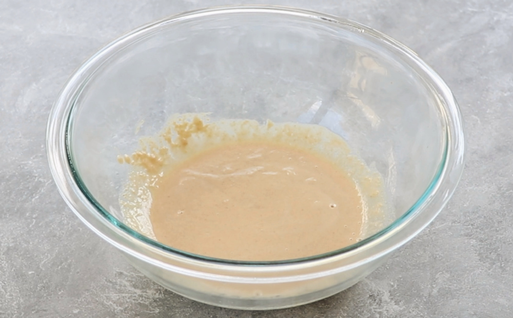 tahini pasta sauce in bowl